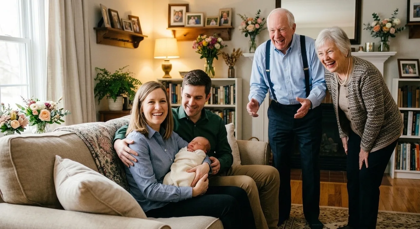 210 Parents with baby and Grandparents