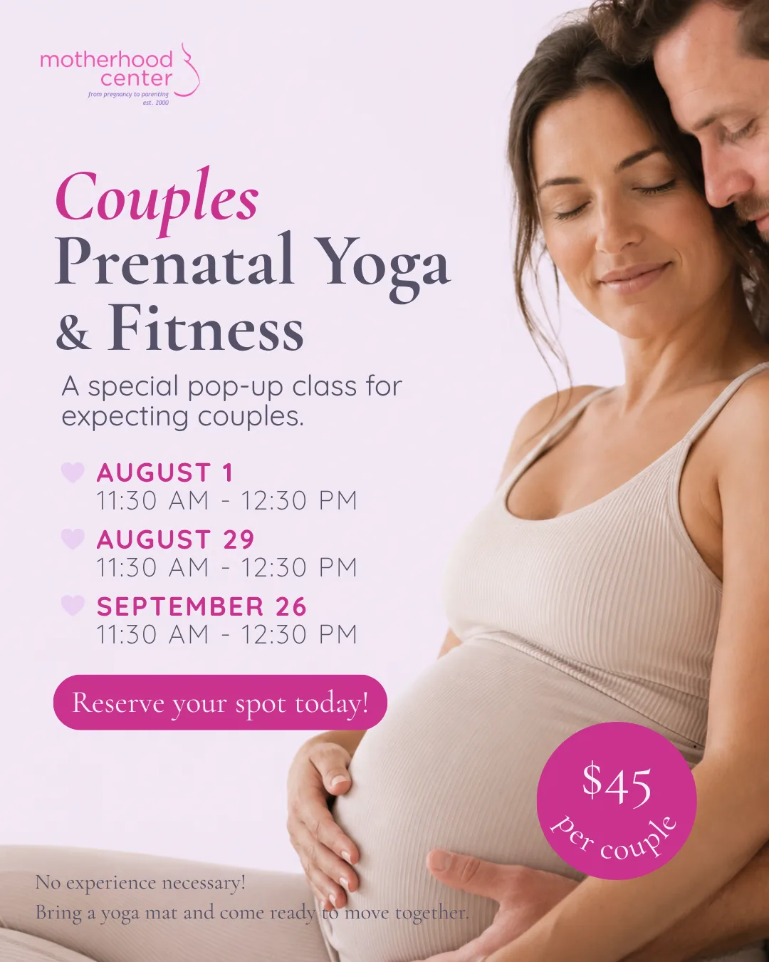 couples prenatal yoga