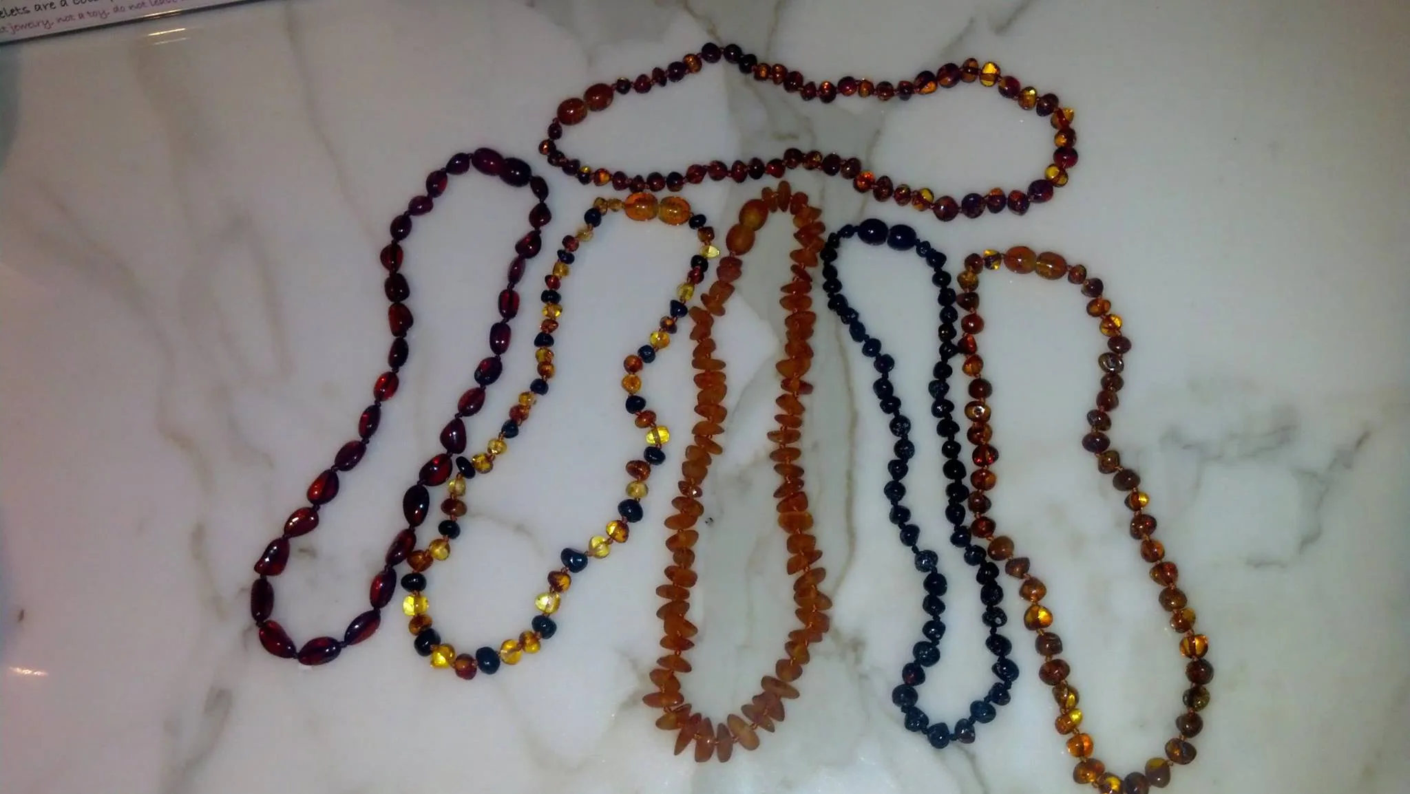 amber teething necklaces