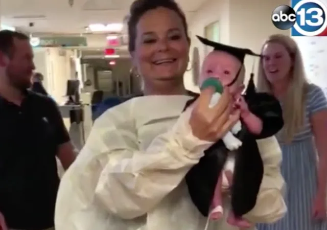 Baby Boy Born at 22 Weeks Graduates From ICU Wearing Cap and Gown