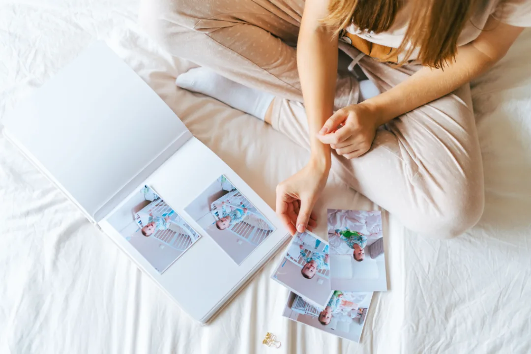 Printed photos for baby book