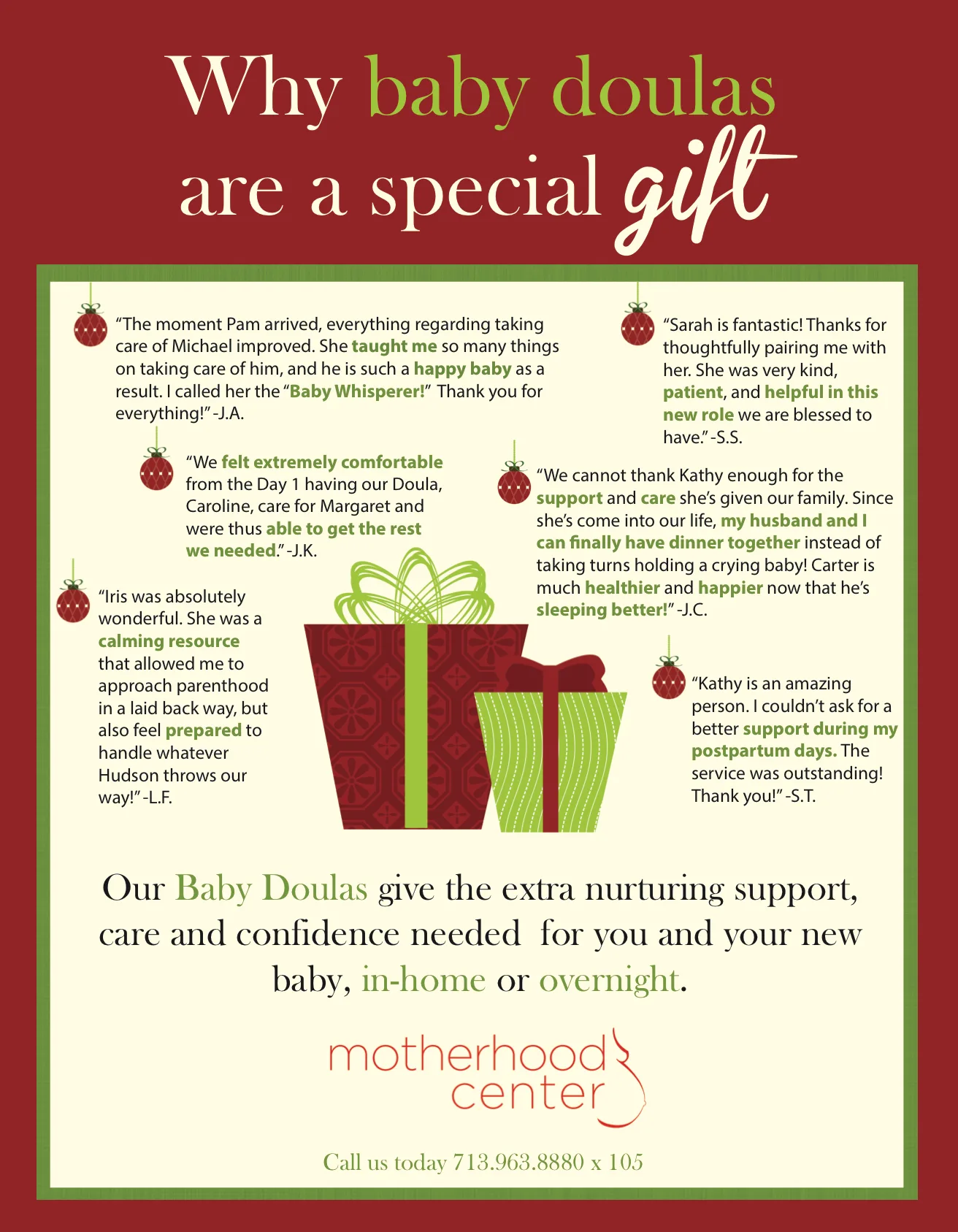 Christmas Doula Promo copy