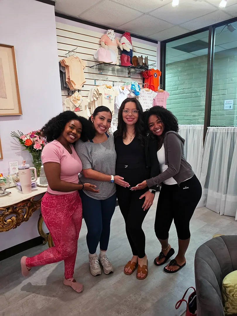 friends at prenatal fitness at Motherhood Center Houston
