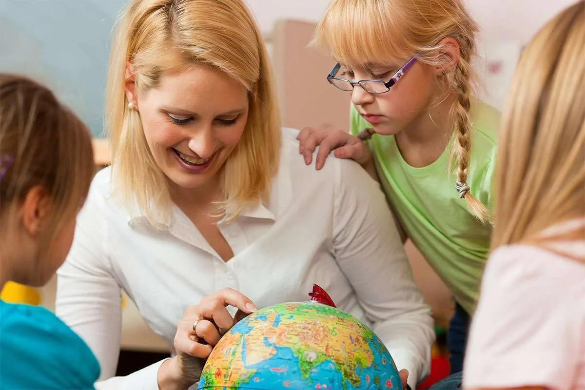 governess with small kids