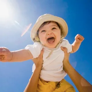 toddler in the summer